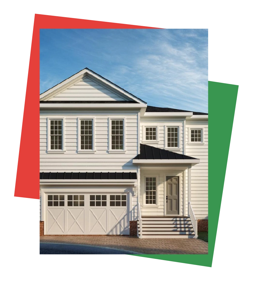Modern white house exterior with clean lines and fresh paint in Kent County Maryland.